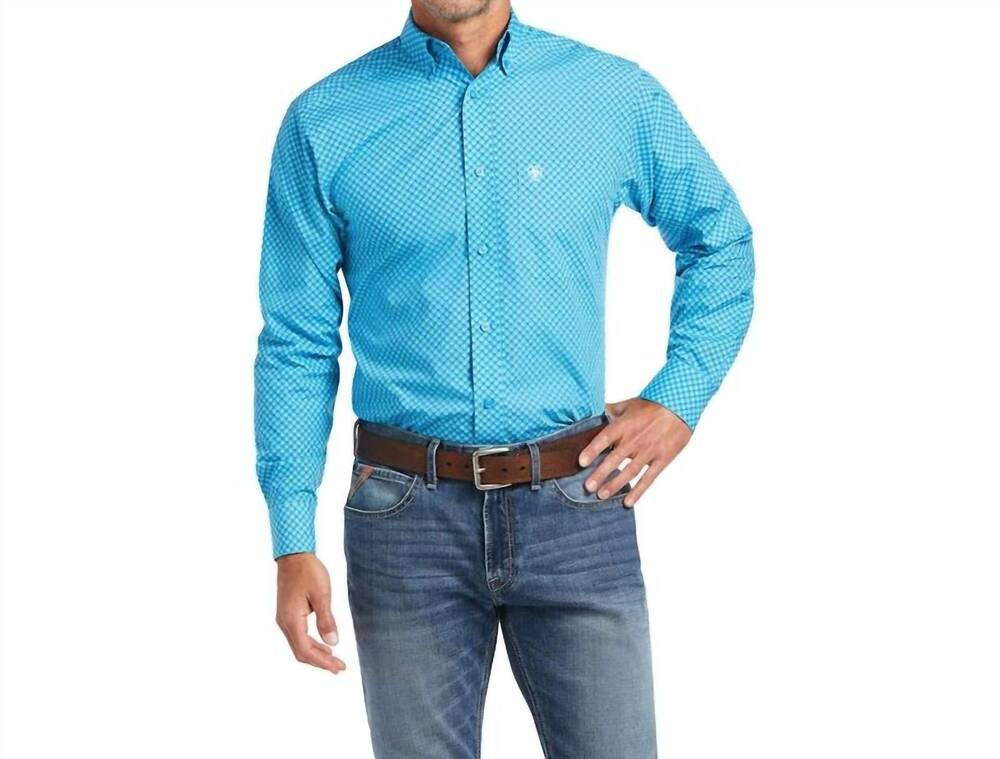 NEW ARIAT ignacio fitted shirt in bachelor button